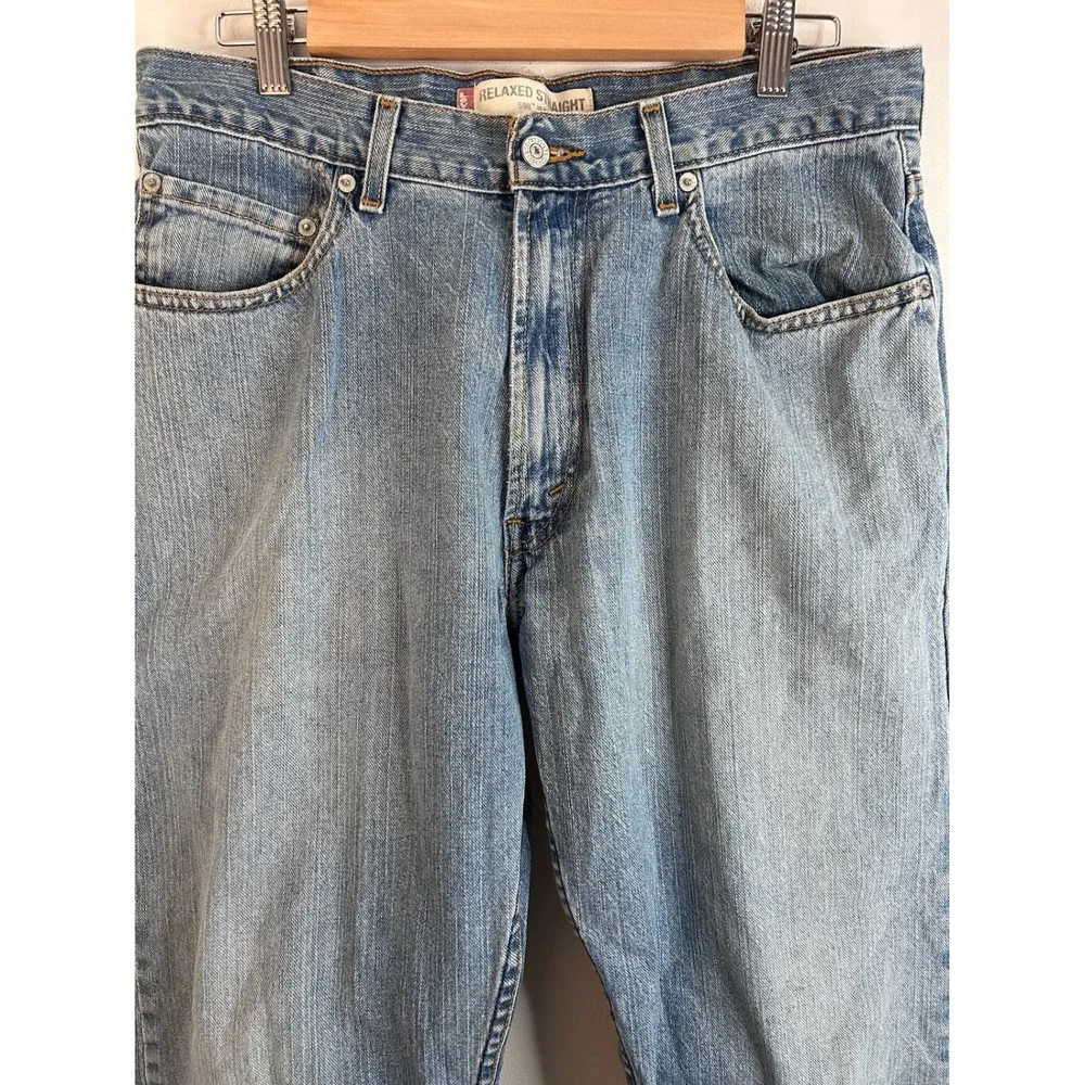Levis 559 Relaxed Straight Jeans Mens 34x32 Blue‎ Medium Wash Denim 559-0210